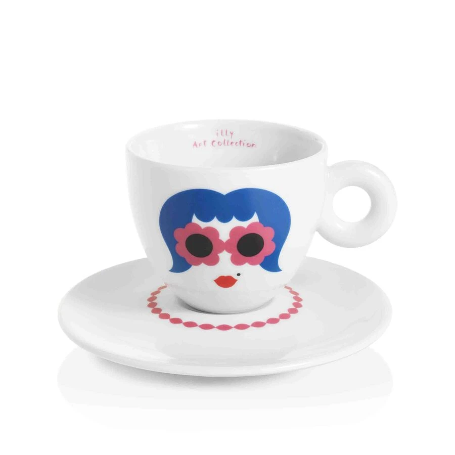 Illy Art Collection Olimpia Zagnoli Cappuccino Cups - Set Of 6 3 Illy Art Collection Olimpia Zagnoli Cappuccino Cups - Set Of 6 - Image 3