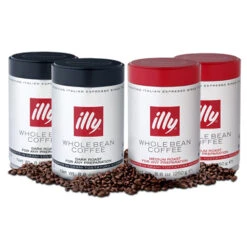 Illy Whole Bean Coffee Pack Featuring Classico Coffee - Medium Roast And Intenso Coffee - Dark Roast