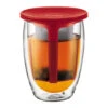 Bodum 12oz Tea For One With Strainer In Red