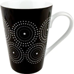 Konitz Black And White 13oz Mug Burst Design
