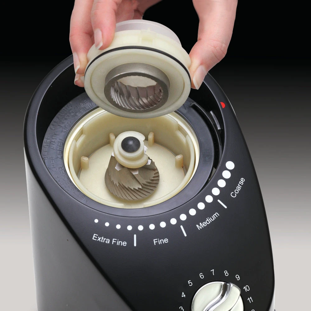 Capresso Infinity Plus Conical Burr Coffee Grinder In Black 3 Capresso Infinity Plus Conical Burr Coffee Grinder In Black - Image 3