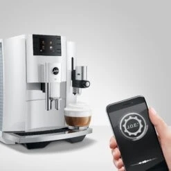 JURA E8 Espresso Machine - Piano White (NAA) -Coffee Drink Store AppSoftw JOE E8 PW 2020 smartPhone Original 29434