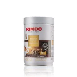 Kimbo Il Caffe Di Napoli Aroma Gold 100% Arabica Ground 250g - Tin -Coffee Drink Store AromaGold250gGroundCan Angled