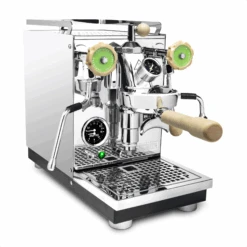 Profitec Pro 400 Espresso Machine With Flow Control And Tiger Maple -Coffee Drink Store Chrome Maple Green FC