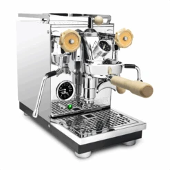 Profitec Pro 400 Espresso Machine With Flow Control And Tiger Maple -Coffee Drink Store Chrome Maple Orange FC