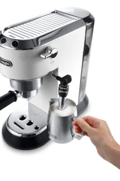 DeLonghi EC685W Dedica Deluxe Espresso Machine - White -Coffee Drink Store DedicaDeLuxe EC685W adjustablecappuccino