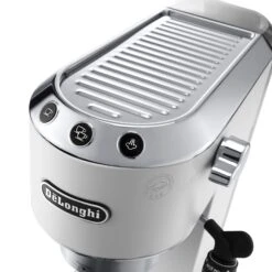 DeLonghi EC685W Dedica Deluxe Espresso Machine - White -Coffee Drink Store DedicaDeLuxe EC685W warmingplate