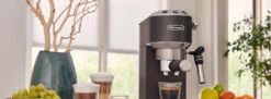DeLonghi EC685BK Dedica Deluxe Espresso Machine - Black -Coffee Drink Store DedicaDeluxeBanner Black
