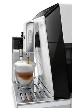 Refurbished DeLonghi Eletta Cappuccino In White ECAM44660W -Coffee Drink Store ECAM44660WElettaWhiteLatteCrema