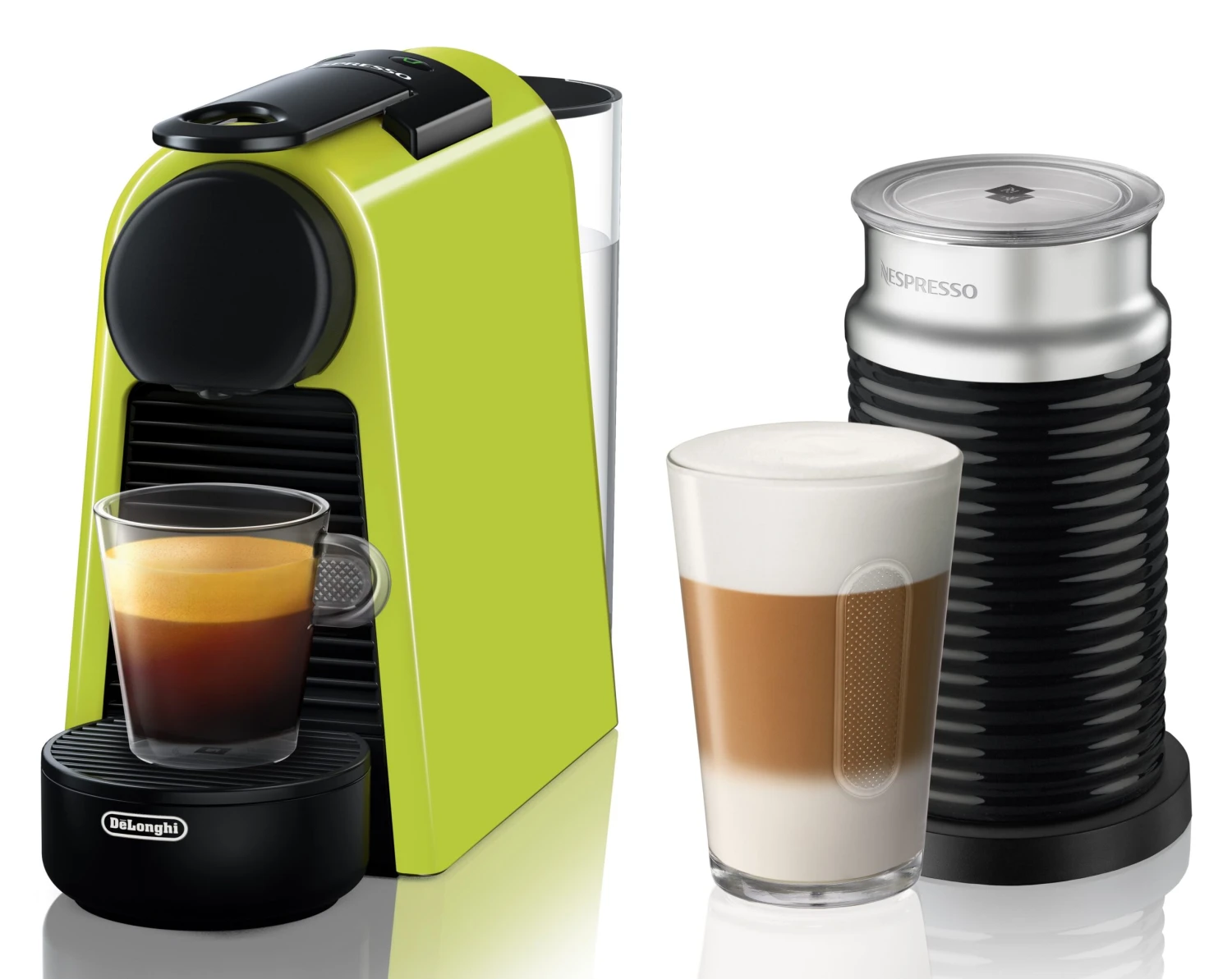 Nespresso Essenza Mini Espresso Machine By DeLonghi With Aeroccino - Lime Green 1 Nespresso Essenza Mini Espresso Machine By DeLonghi With Aeroccino - Lime Green