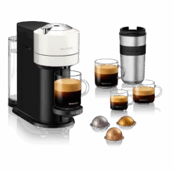 Nespresso Vertuo Next Espresso Machine By DeLonghi With Aeroccino - White -Coffee Drink Store ENV120WAE 02