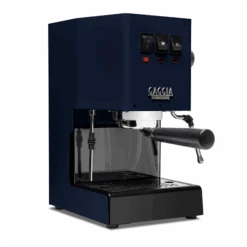 Gaggia Classic Evo Pro Espresso Machine In Classic Blue With Blackened Oak