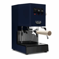 Gaggia Classic Evo Pro Espresso Machine In Classic Blue With Tiger Maple 10 Gaggia Classic Evo Pro Espresso Machine In Classic Blue With Tiger Maple -Coffee Drink Store GACLASSICEVOPROBLUTM Blue Maple Single EVO 1153