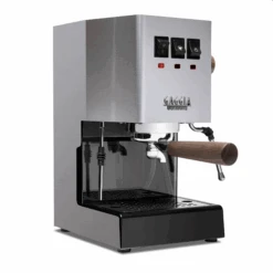 Gaggia Classic Evo Pro Semi-Automatic Espresso Machine With Walnut -Coffee Drink Store GACLASSICEVOPROWL Stainless Walnut Single EVO 1153