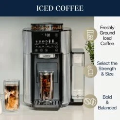 DeLonghi TrueBrew Drip Coffee Maker - Stainless/Black -Coffee Drink Store IcedCoffee