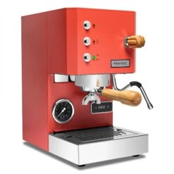 Profitec GO Espresso Machine - Red With Olive Wood