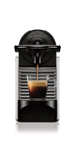 Nespresso Pixie Espresso Machine By DeLonghi With Aeroccino - Aluminum -Coffee Drink Store Pixie D Alu Front Espresso Coffee Flow DeLonghiEN124S main 7834121f 8483 46ab a9ab 79214c6f8927