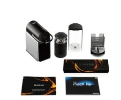 Nespresso Pixie Espresso Machine By DeLonghi With Aeroccino - Aluminum -Coffee Drink Store Pixie D Alu Indapack Latte DeLonghialt6