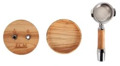 ECM Puristika Single-Boiler Espresso Machine Cream -Coffee Drink Store Puristika Holzausstattung