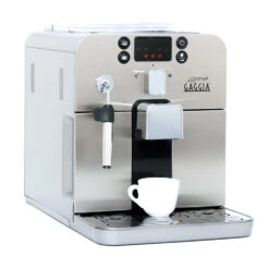 Gaggia Brera Espresso Machine In Silver -Coffee Drink Store brera right facing